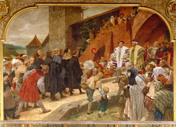 Philip the Magnanimous Welcoming the Reformers to a Religious Debate in 1529